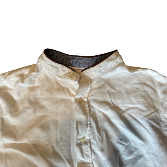 Zara Men Grandad Collar Button Down Size L - Picture 2 of 5